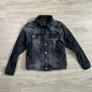 Kids Jordan Craig‎ Black Denim Jacket Size 8